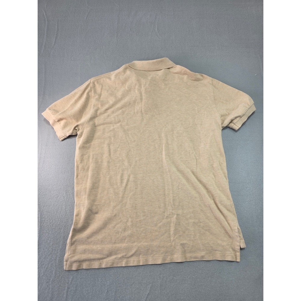 Polo Ralph Lauren Mens Large Tan Heather Cotton Pique Short Sleeve Polo Shirt - Picture 6 of 6